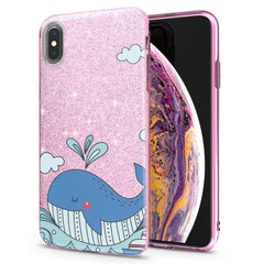 Lex Altern iPhone Glitter Case Blue Whale