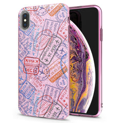 Lex Altern iPhone Glitter Case Travel Pattern