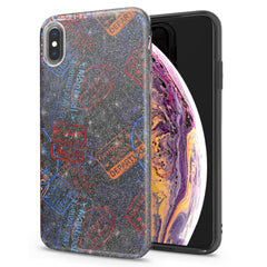 Lex Altern iPhone Glitter Case Travel Pattern