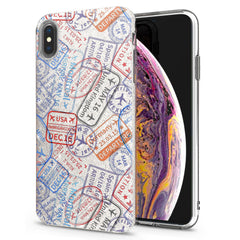 Lex Altern iPhone Glitter Case Travel Pattern