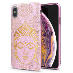 Lex Altern iPhone Glitter Case Golden Buddha