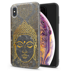 Lex Altern iPhone Glitter Case Golden Buddha