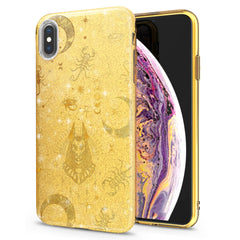 Lex Altern iPhone Glitter Case Golden Anubis