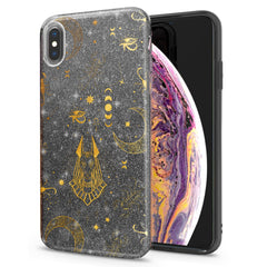 Lex Altern iPhone Glitter Case Golden Anubis