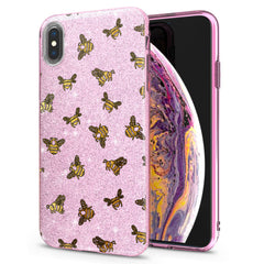 Lex Altern iPhone Glitter Case Honeybee Pattern