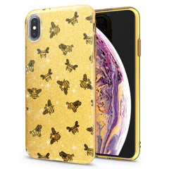 Lex Altern iPhone Glitter Case Honeybee Pattern