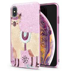 Lex Altern iPhone Glitter Case Pink Llama