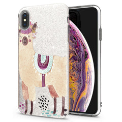 Lex Altern iPhone Glitter Case Pink Llama