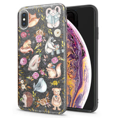 Lex Altern iPhone Glitter Case Watercolor Animals