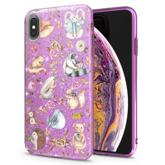 Lex Altern iPhone Glitter Case Watercolor Animals