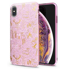 Lex Altern iPhone Glitter Case Golden Deers