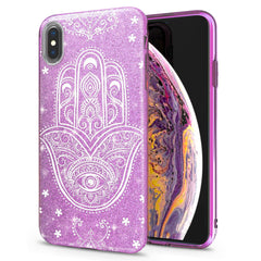 Lex Altern iPhone Glitter Case Indian Hamsa