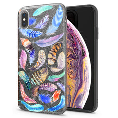 Lex Altern iPhone Glitter Case Feathers Pattern