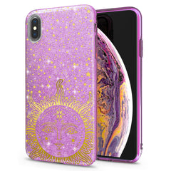 Lex Altern iPhone Glitter Case Golden Sun Shining