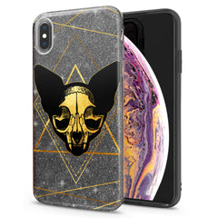 Lex Altern iPhone Glitter Case Boho Cat Skull