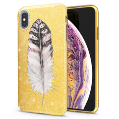 Lex Altern iPhone Glitter Case Elegant Feather Theme