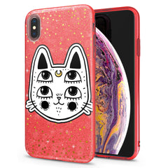 Lex Altern iPhone Glitter Case Kawaii Boho Cat