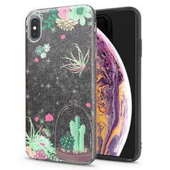 Lex Altern iPhone Glitter Case Cactus Terrarium