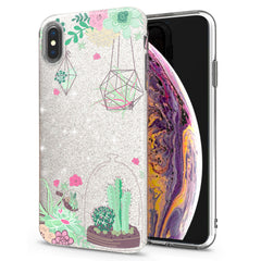 Lex Altern iPhone Glitter Case Cactus Terrarium