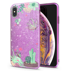 Lex Altern iPhone Glitter Case Cactus Terrarium