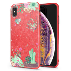 Lex Altern iPhone Glitter Case Cactus Terrarium