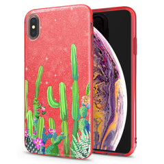 Lex Altern iPhone Glitter Case Floral Cactus