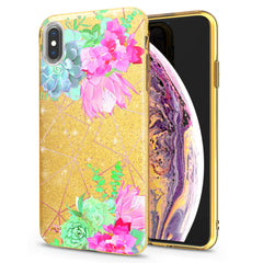 Lex Altern iPhone Glitter Case Floral Succulent