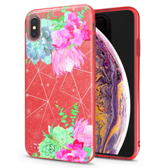 Lex Altern iPhone Glitter Case Floral Succulent