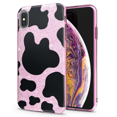 Lex Altern iPhone Glitter Case Black Leopard Pattern