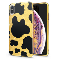 Lex Altern iPhone Glitter Case Black Leopard Pattern