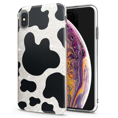 Lex Altern iPhone Glitter Case Black Leopard Pattern