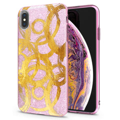 Lex Altern iPhone Glitter Case Golden Circles