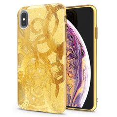 Lex Altern iPhone Glitter Case Golden Circles