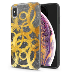 Lex Altern iPhone Glitter Case Golden Circles