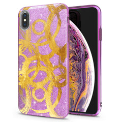 Lex Altern iPhone Glitter Case Golden Circles