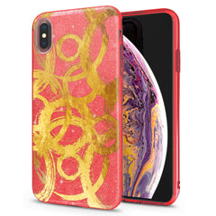 Lex Altern iPhone Glitter Case Golden Circles