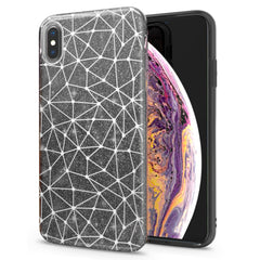 Lex Altern iPhone Glitter Case Wite Lines Pattern