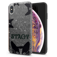 Lex Altern iPhone Glitter Case Cute Black Cats