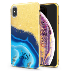 Lex Altern iPhone Glitter Case Mineral Blue Stone