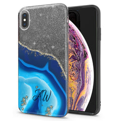 Lex Altern iPhone Glitter Case Mineral Blue Stone