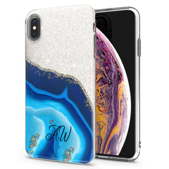 Lex Altern iPhone Glitter Case Mineral Blue Stone