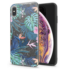 Lex Altern iPhone Glitter Case Tropical Plants