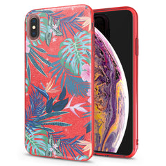 Lex Altern iPhone Glitter Case Tropical Plants