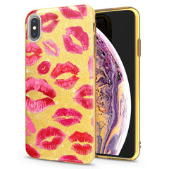 Lex Altern iPhone Glitter Case Red Kisses