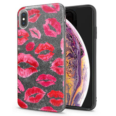 Lex Altern iPhone Glitter Case Red Kisses