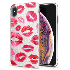 Lex Altern iPhone Glitter Case Red Kisses