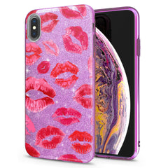 Lex Altern iPhone Glitter Case Red Kisses