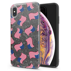 Lex Altern iPhone Glitter Case USA Flag Pattern