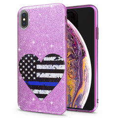 Lex Altern iPhone Glitter Case American Flag Police