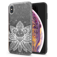 Lex Altern iPhone Glitter Case White Boho Lotus